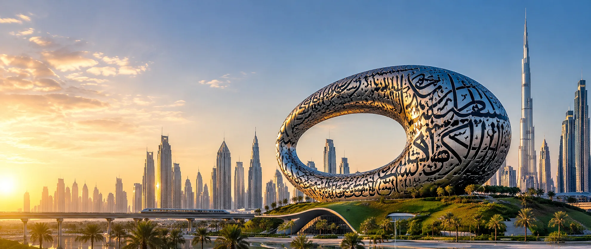 Museum of the Future and Dubai skyline